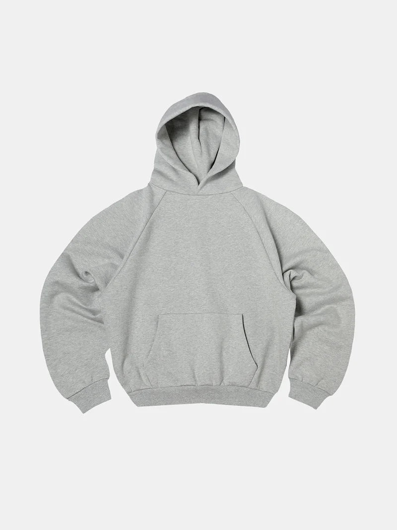 'HEATHER GREY' CROPPED HOODIE
