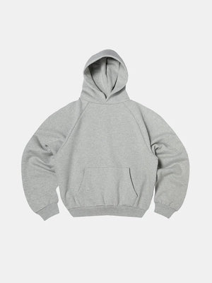 'HEATHER GREY' CROPPED HOODIE