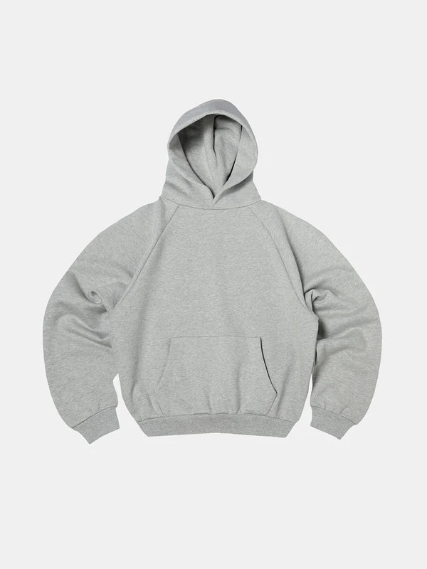 'HEATHER GREY' CROPPED HOODIE