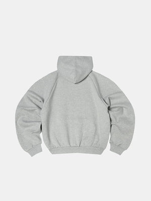 'HEATHER GREY' CROPPED HOODIE
