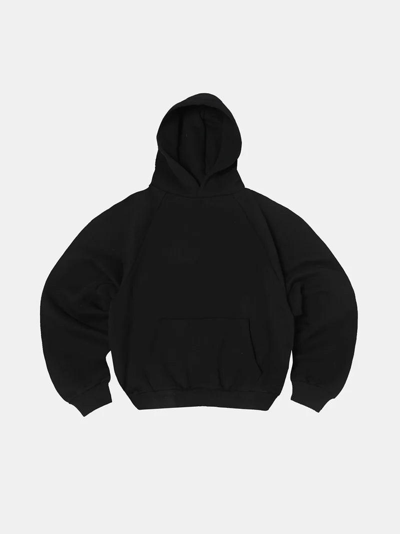 'BLACK' CROPPED HOODIE