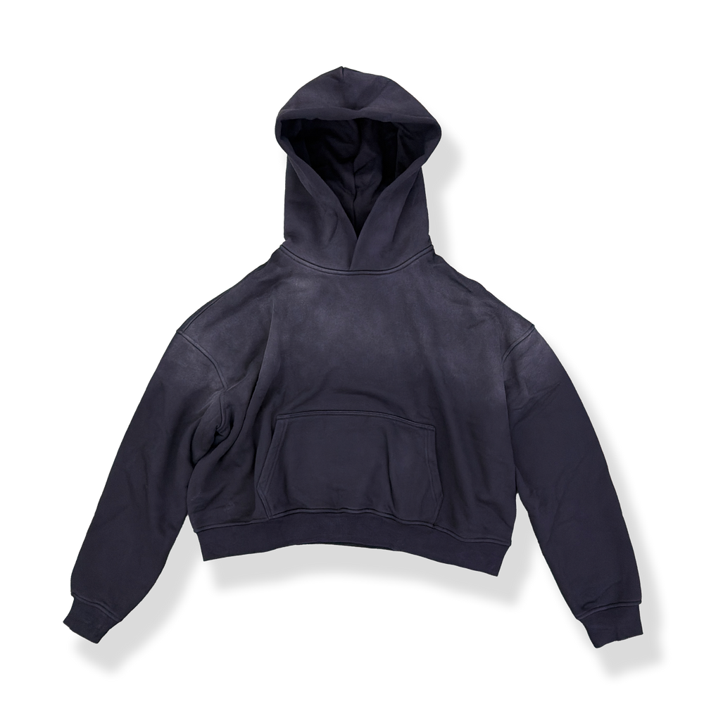 'BLACK' SUN-DRIED CROPPED HOODIE