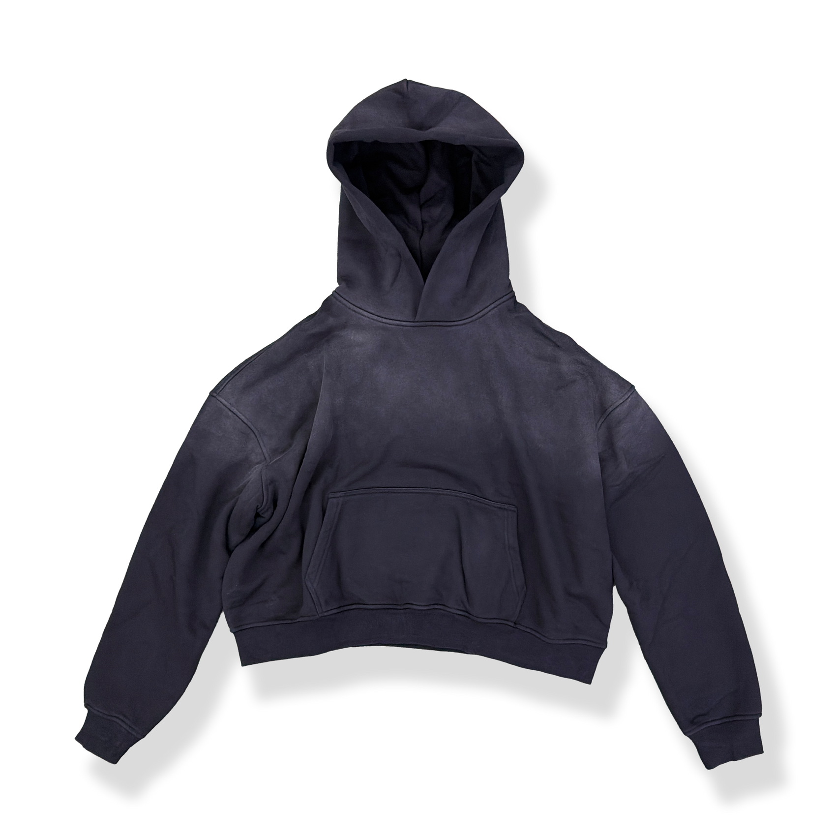 'BLACK' SUN-DRIED CROPPED HOODIE