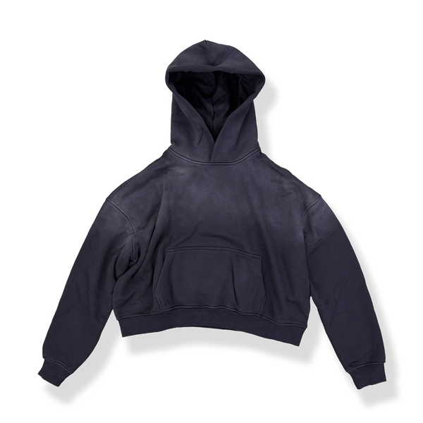 'BLACK' SUN-DRIED CROPPED HOODIE