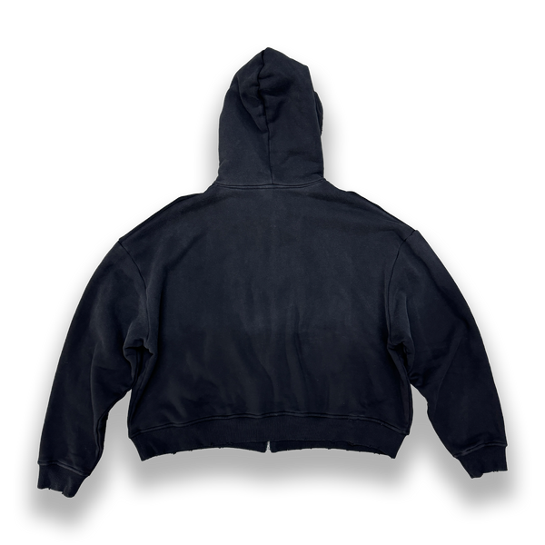 'BLACK' SUN-DRIED ZIP-UP HOODIE