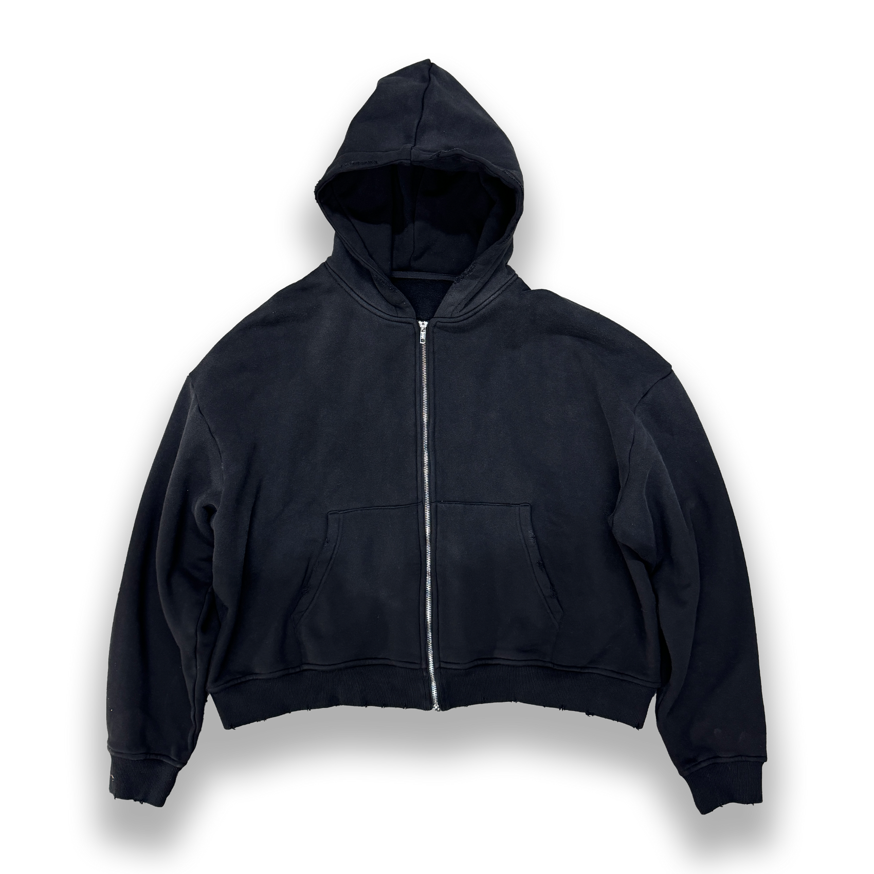 'BLACK' SUN-DRIED ZIP-UP HOODIE