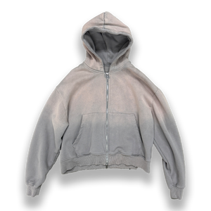 'GREY' SUN-DRIED ZIP-UP HOODIE