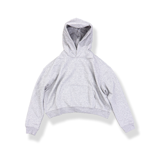 'HEATHER' SUN-DRIED CROPPED HOODIE