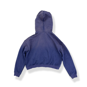 'NAVY' SUN-DRIED CROPPED HOODIE