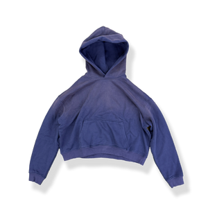'NAVY' SUN-DRIED CROPPED HOODIE
