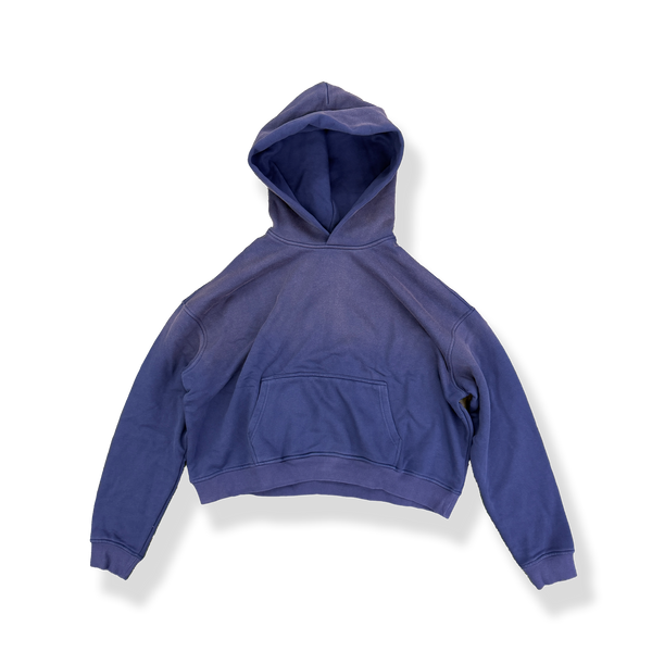 'NAVY' SUN-DRIED CROPPED HOODIE