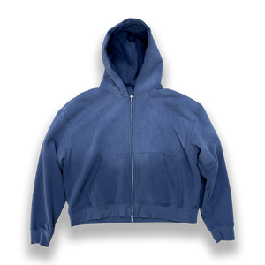 'NAVY' SUN-DRIED ZIP-UP HOODIE