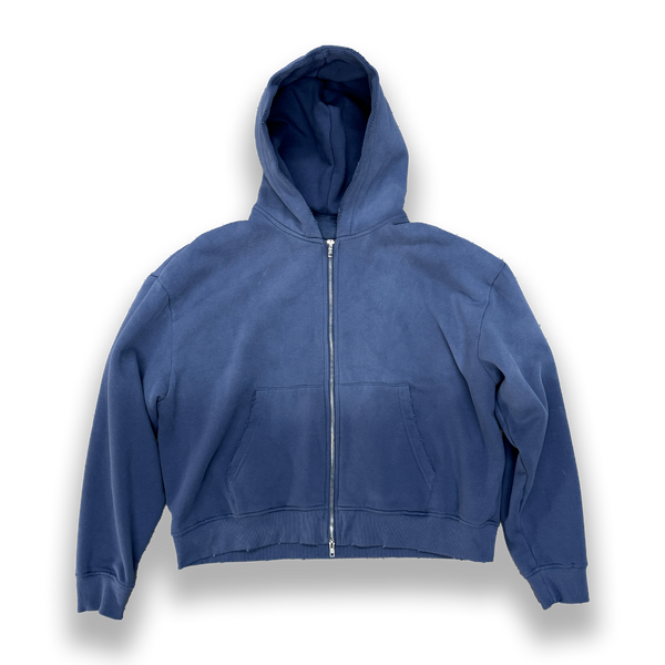 'NAVY' SUN-DRIED ZIP-UP HOODIE