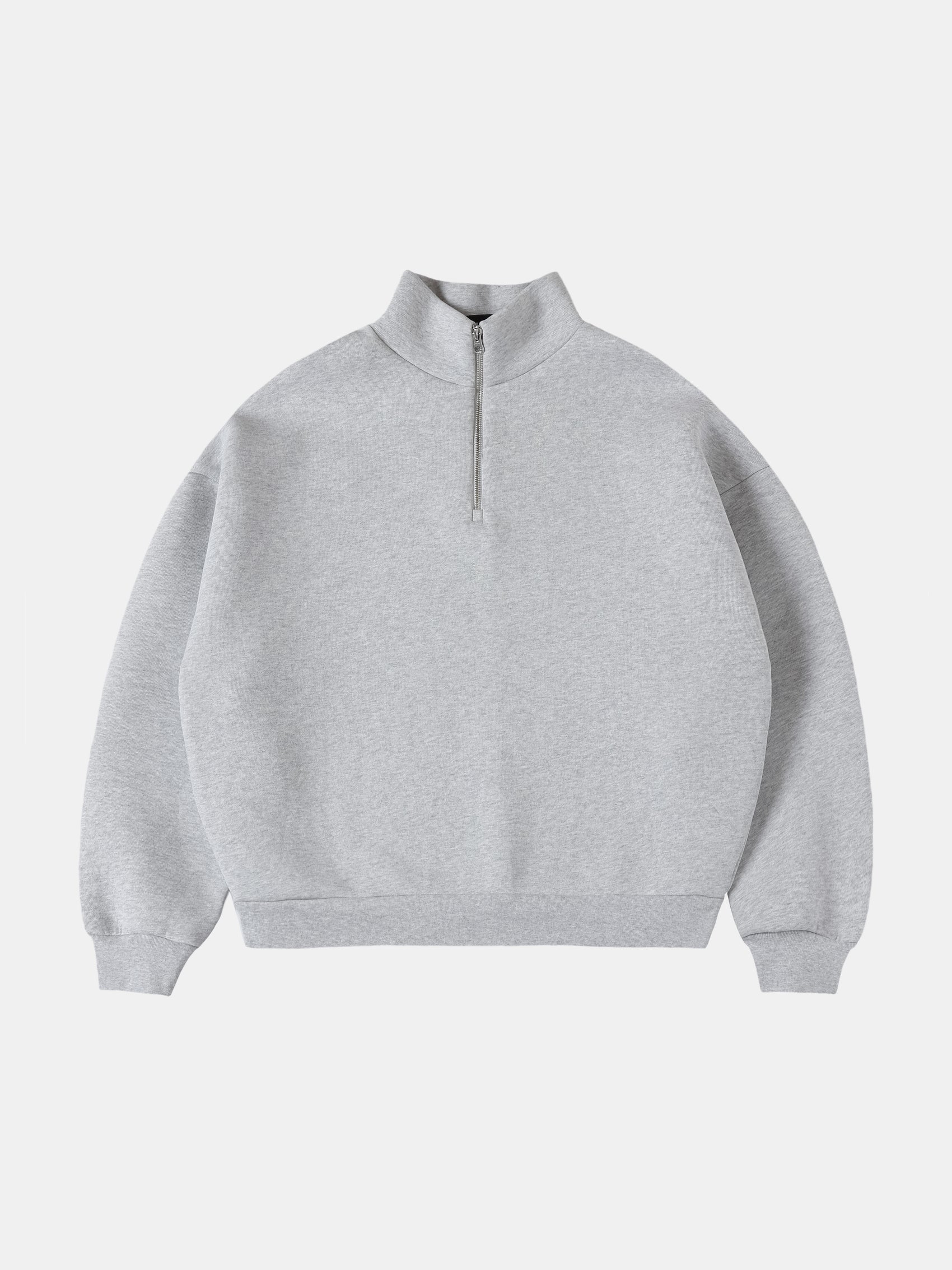 'HEATHER GREY' QUARTER-ZIP