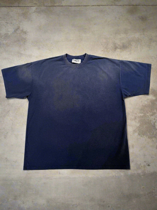 distressed blue tee